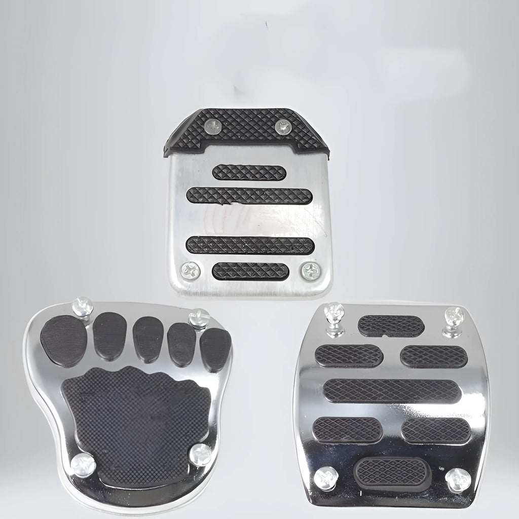 Metal motorcycle brake pedal skid plate for scooters and electric vehicles