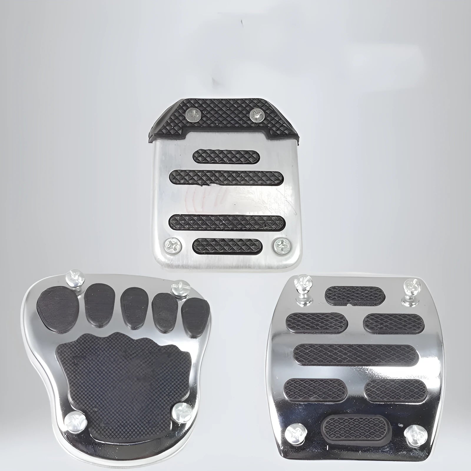 Metal motorcycle brake pedal skid plate for scooters and electric vehicles