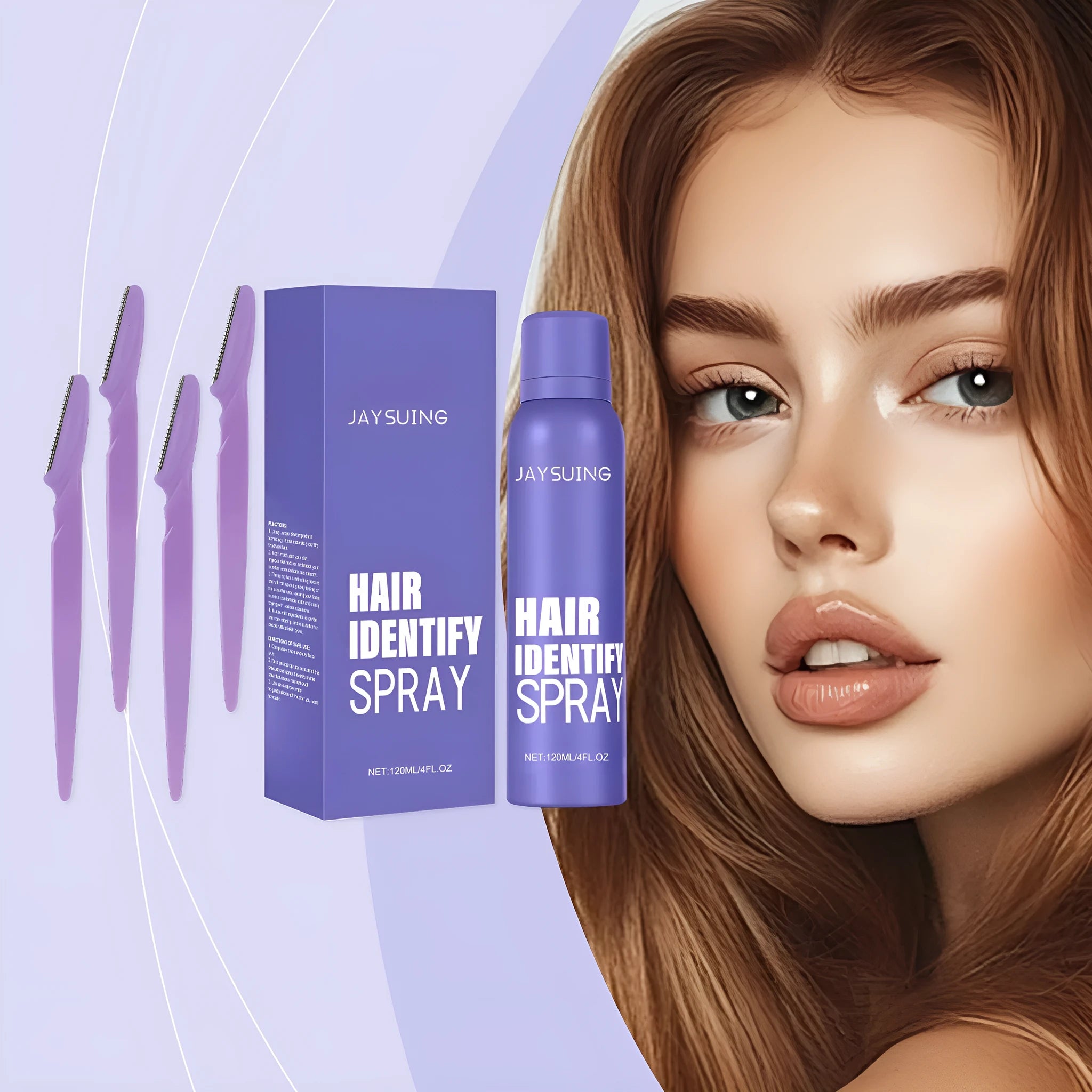 Portable home non irritating hair removal spray set 120ml with plant extracts
