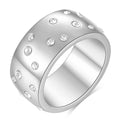 Titanium steel couple ring with diamond geometric shape in black colour option