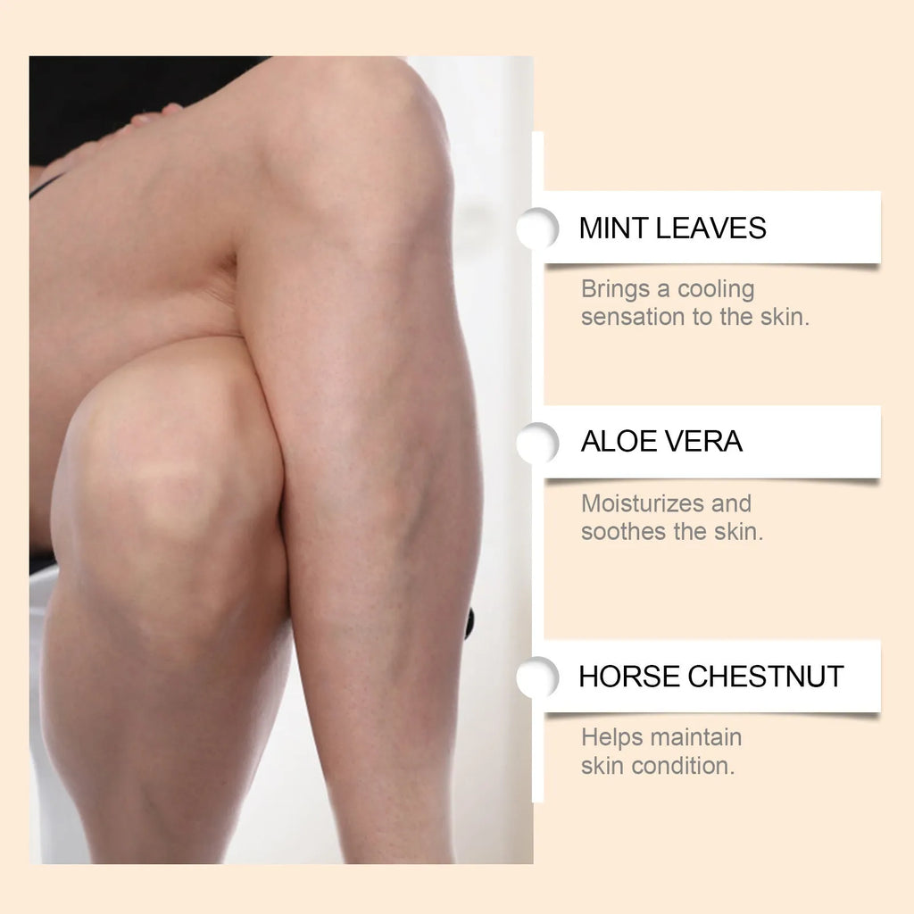 Moisturizing neck cream 50g jar with mint leaf, bee venom, horse chestnut, aloe vera, Spanish chestnut for daily massage