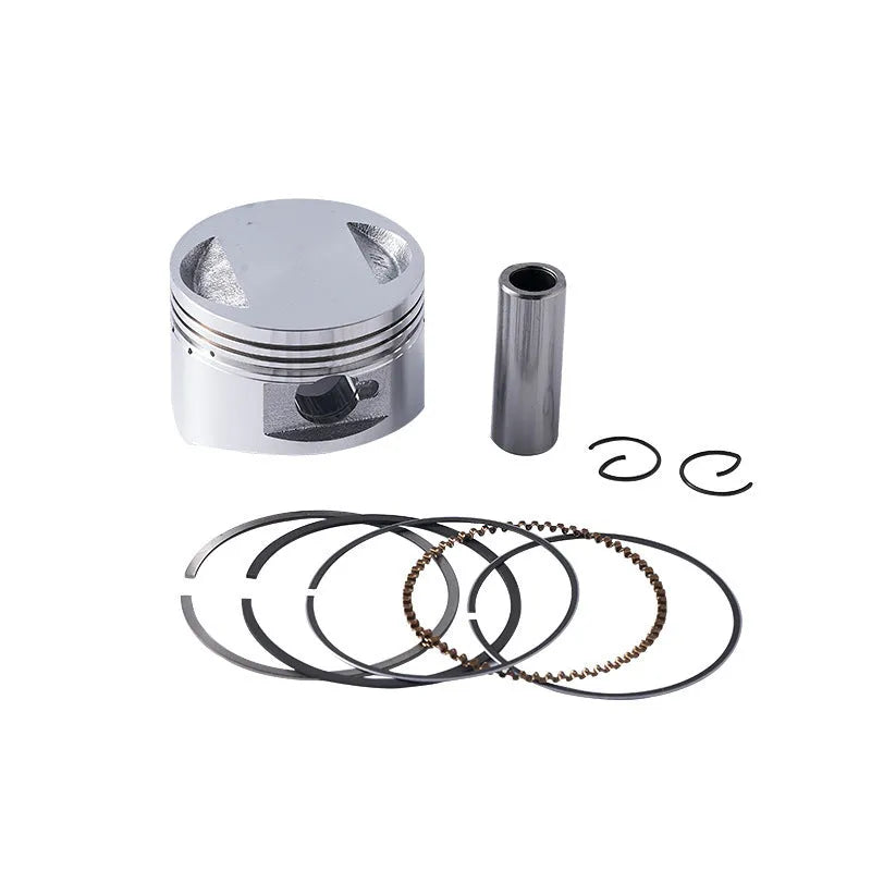 Pedal motorcycle engine piston kit aluminium alloy 57.4mm bore with piston rings and pin