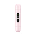 Portable electric depilator for trimming armpit hair with floating blade in white and pink colours