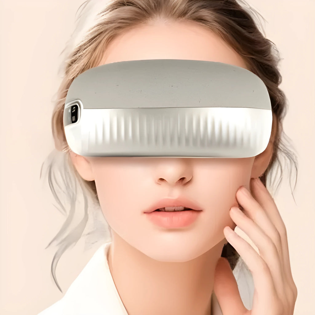 Rechargeable eye care machine with smart massage hot compress steam folding design ABS silicone