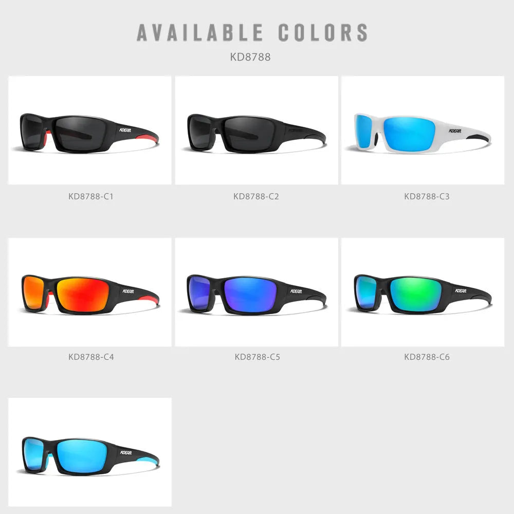 Ultralight sports polarized sunglasses with TR90 frame in colour option C1 on a white background