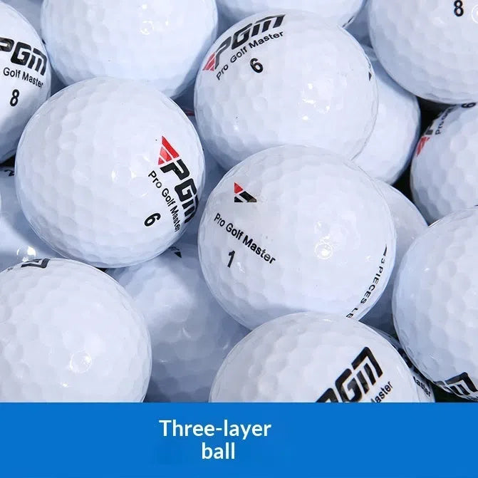 White three-layer golf ball with titanium sarin outer, 44g, 42.7mm diameter