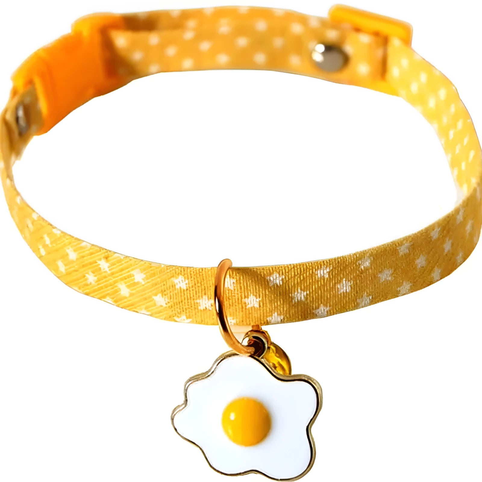 Green adjustable cat collar with bell pendant and bow tie decoration for small pets