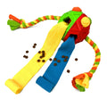 Bite-resistant rubber sniffing ball dog puzzle toy with holes for treat hiding