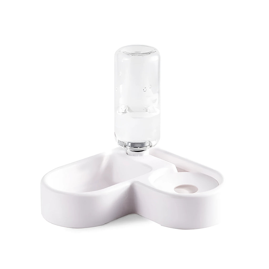 White cat water fountain with food-grade materials and 4-tray filtration system
