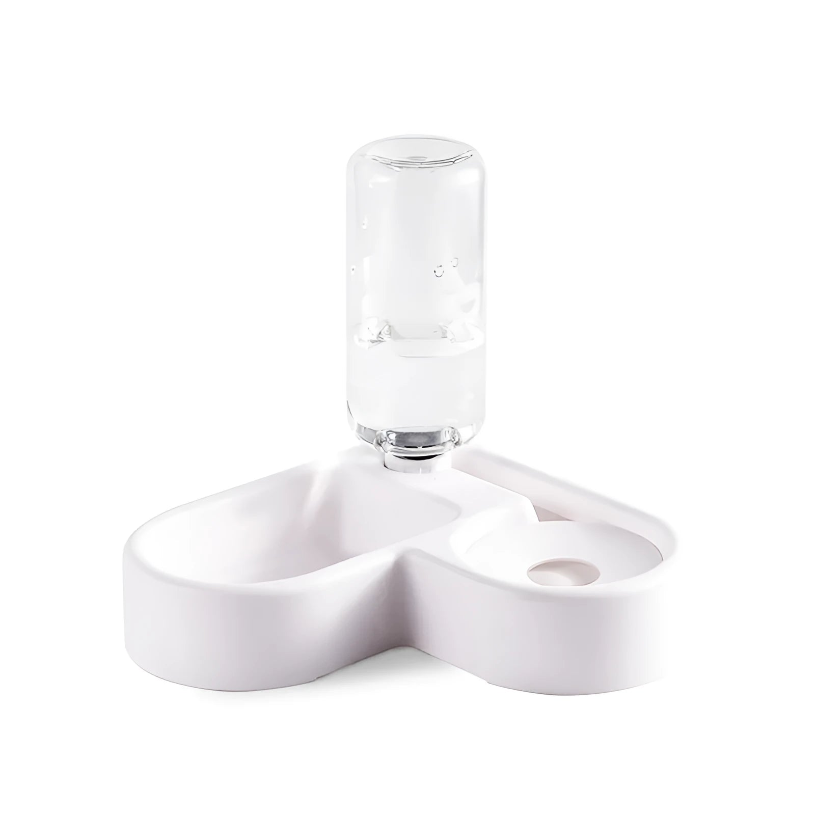 White cat water fountain with food-grade materials and 4-tray filtration system