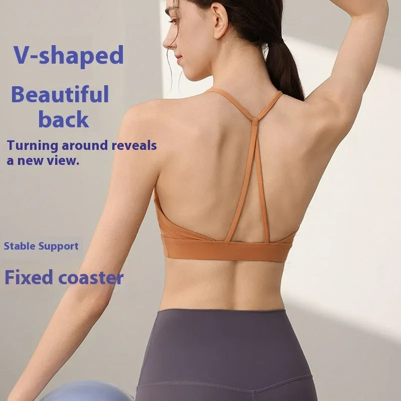 Women's high-strength nylon sports vest in multiple colours with fixed double shoulder straps.