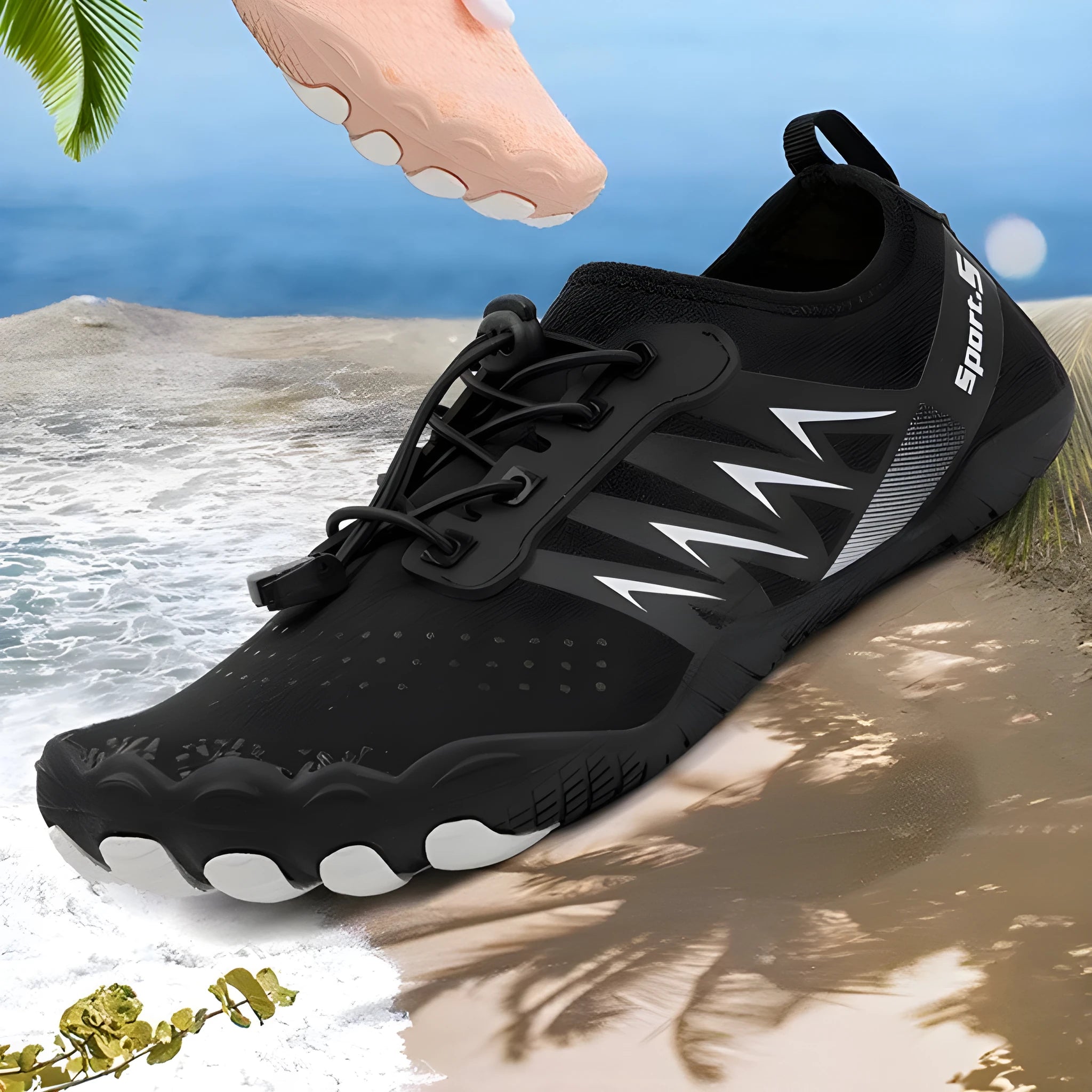 Quick-drying wading river tracing shoes with mesh upper and rubber sole in gray low-top design