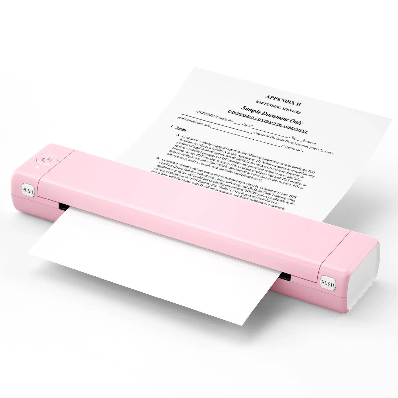Phomemo M08F A4 portable thermal printer in white with Bluetooth and USB connectivity