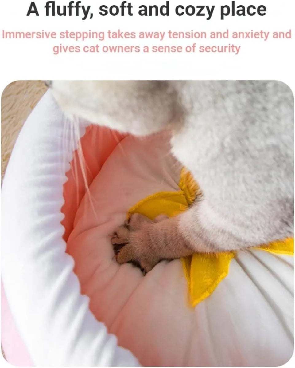 Honey pot magic shape cat sofa bed in pink or yellow with removable nest pad for small pets