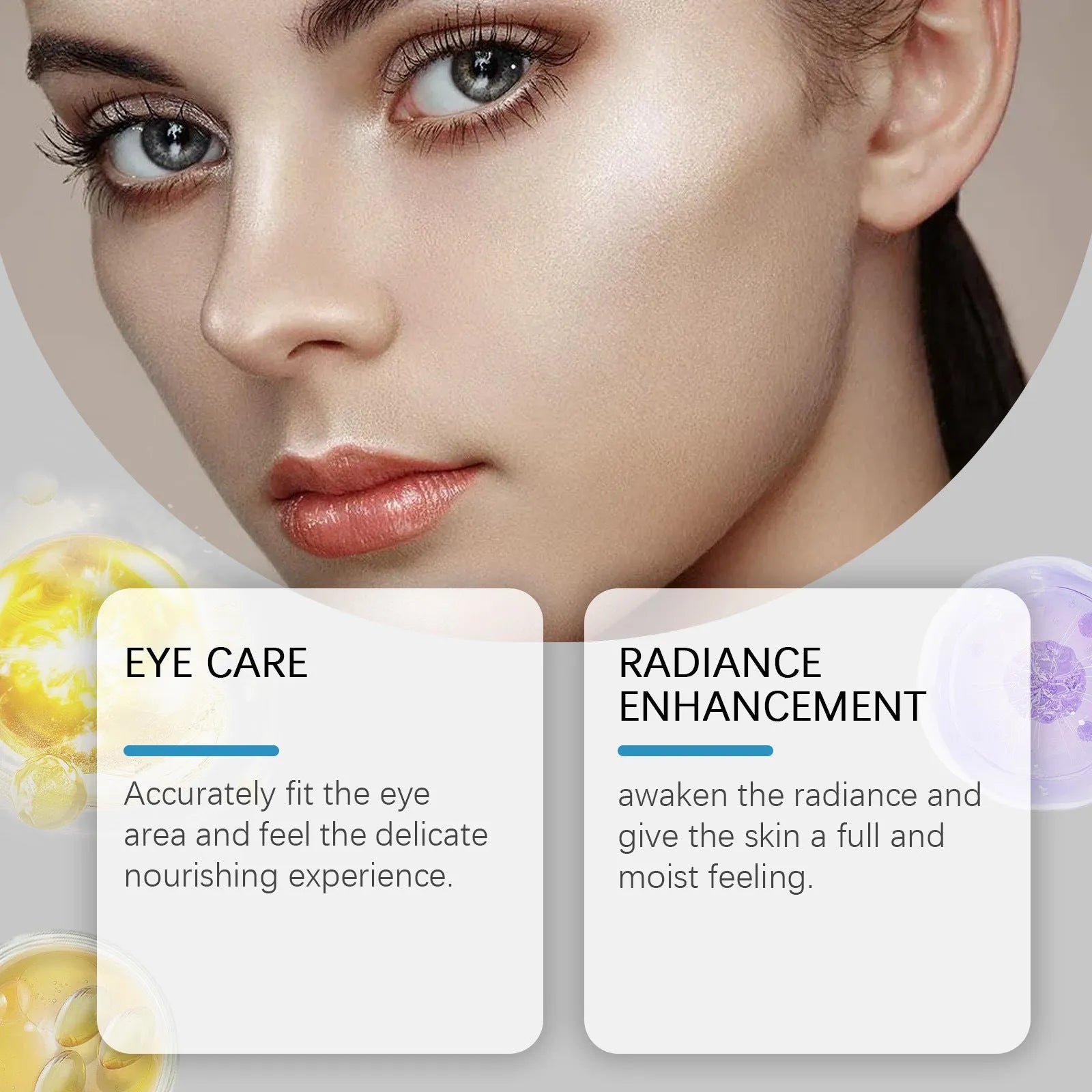Micro needle eye mask patch with hyaluronic acid and Centella Asiatica extract for eye area