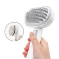 New Style Cat Hair Comb Cleaner white upgrade with self-cleaning one-button hair removal for cats