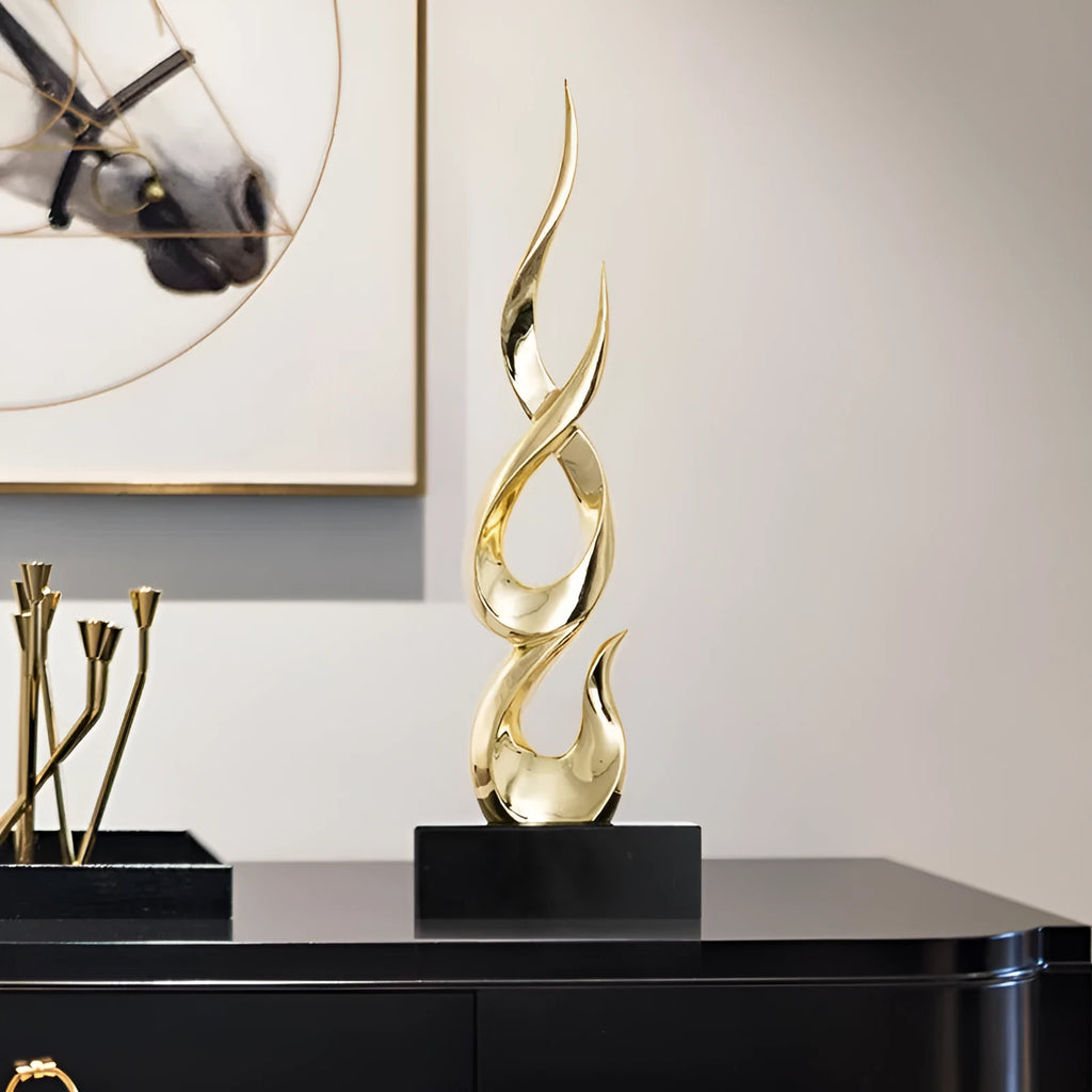 Solid resin high-rise festival decoration ornament in a choice of colours including gold, silver, red, and transparent gradients.