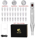 Spiral Mouth Electric Microneedle Nano Microneedle Guide with 30 heads in pink colour
