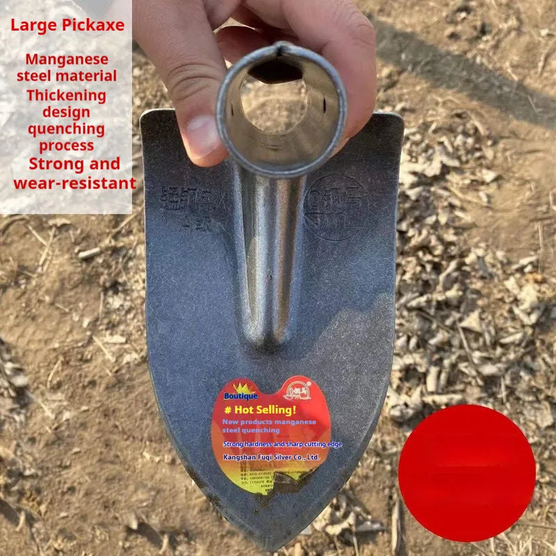 Agricultural pointed hoe with ripper plough design and manganese steel construction