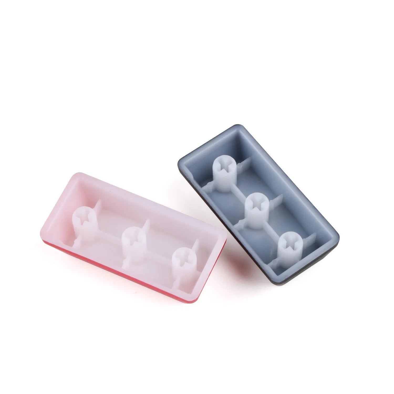 Red safety evacuation exit backspace key cap on a USB keyboard with transparent plastic construction