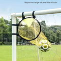Portable soccer training goal net with aluminium frame in yellow colour option set up for practice