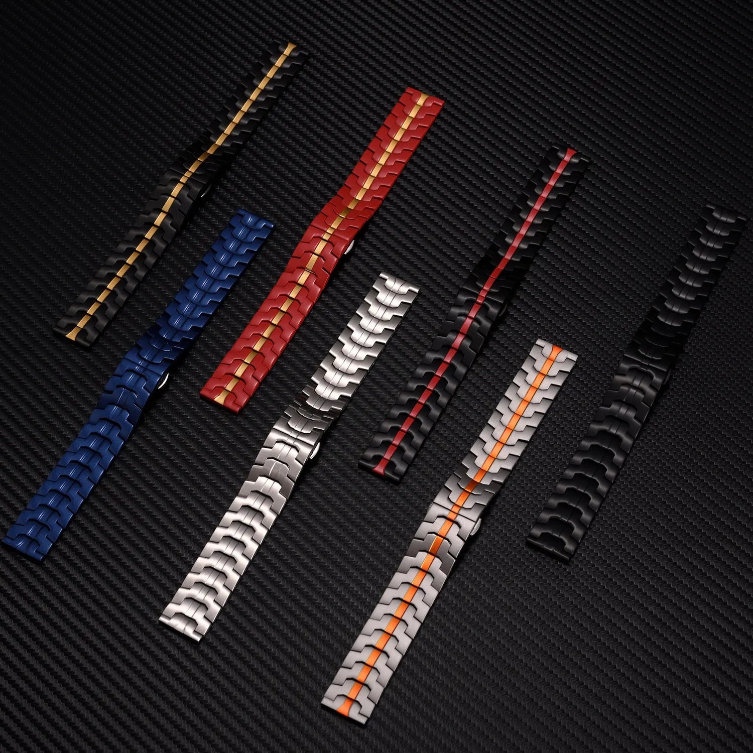 Stainless steel smartwatch band for Samsung Galaxy Watch with multiple colour options