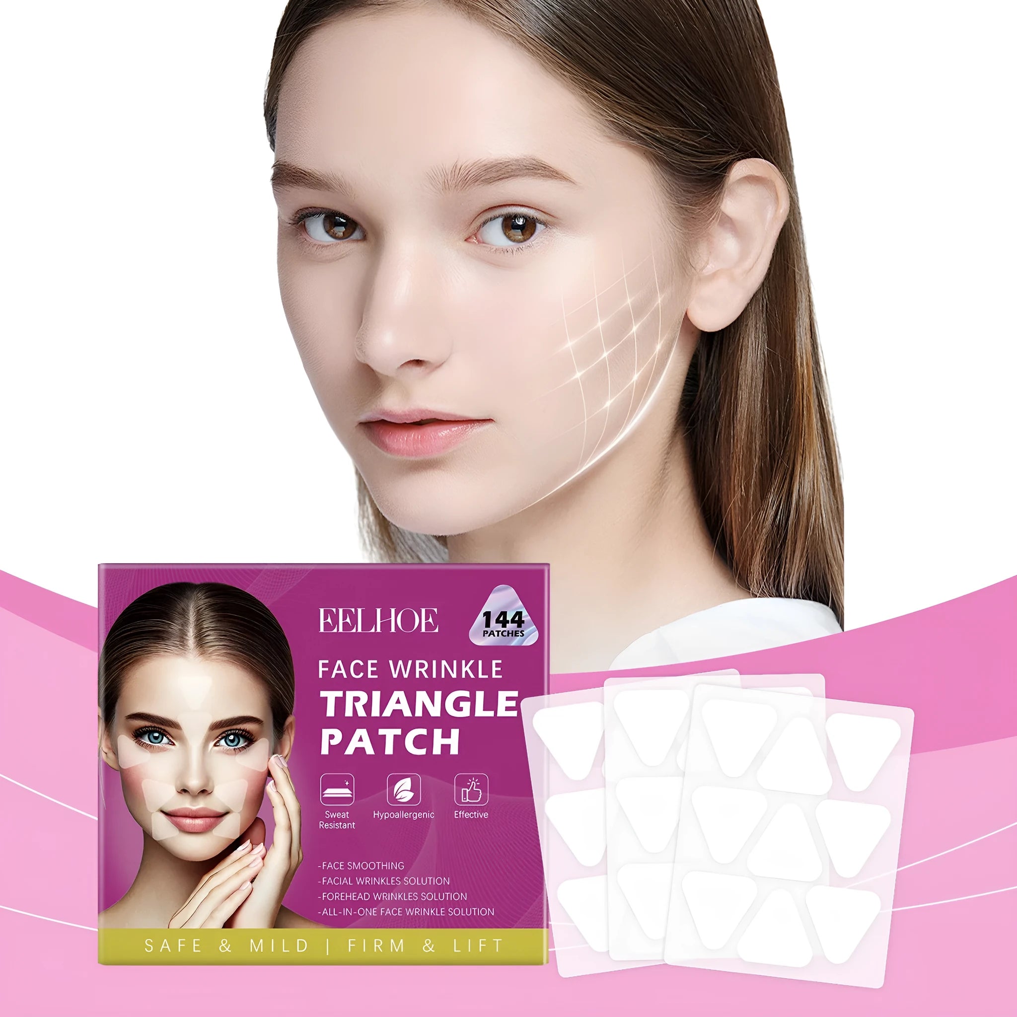Facial skin fine lines nursing adhesive bandage with 144 patches in a pack