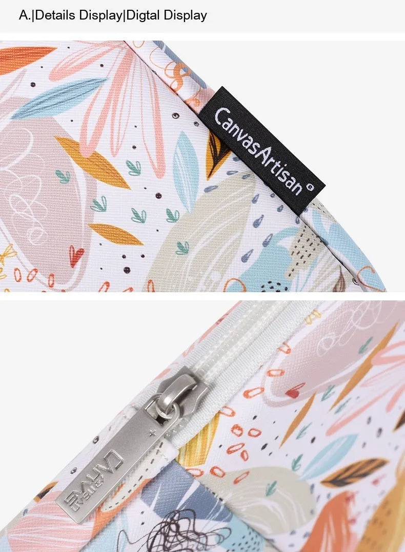 White waterproof PU leather laptop inner bag for 14-inch portable computers.