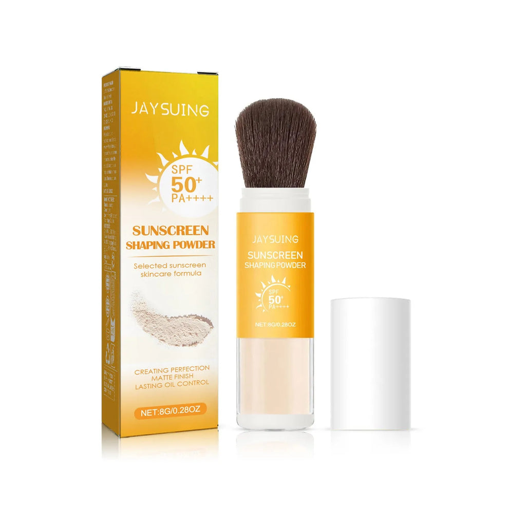 Protective finishing powder 8g oil control setting powder with talc and zinc oxide in compact container