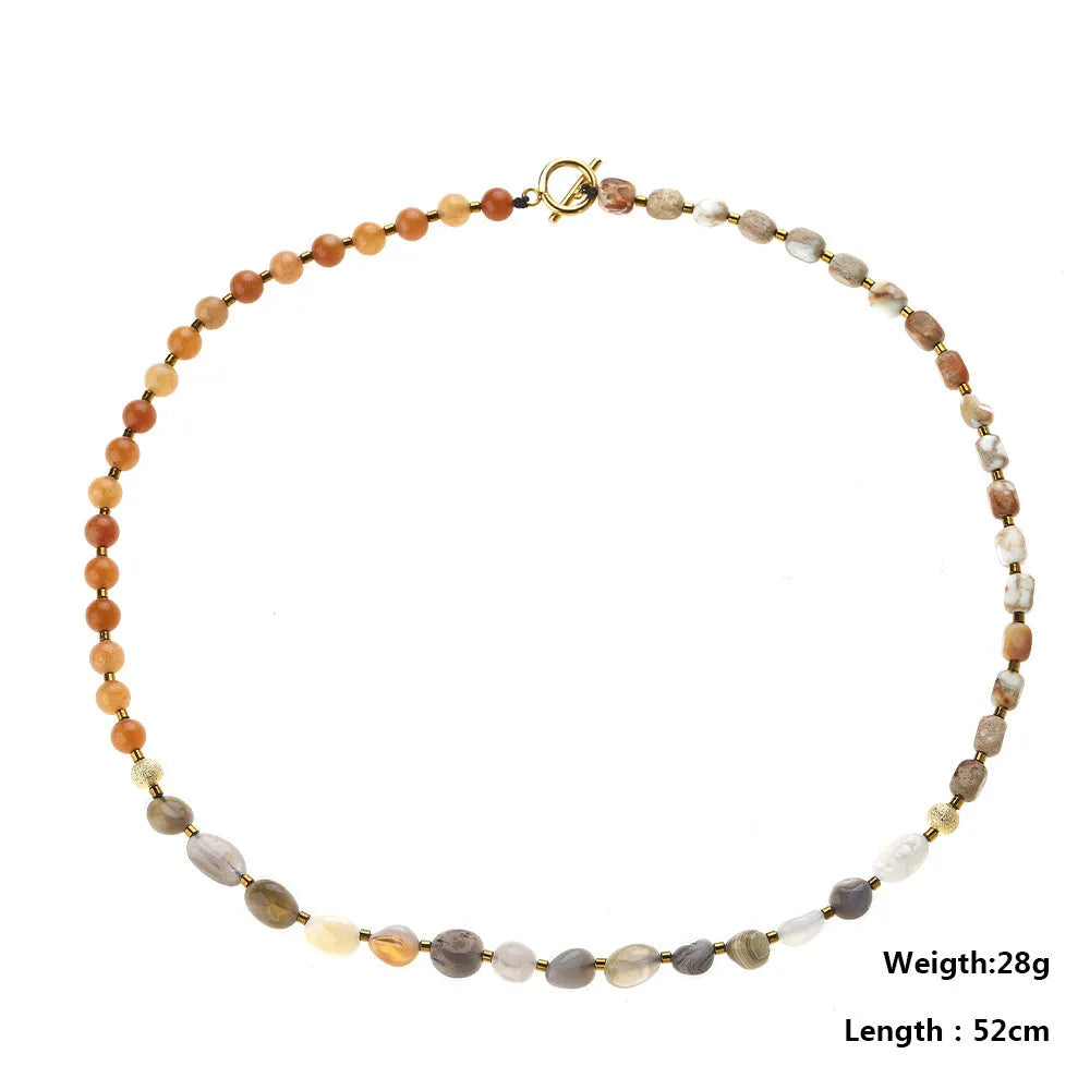 Hand-woven Persian Gulf agate multi-layer bracelet in 3790 colour, unisex simple geometry style on a light background
