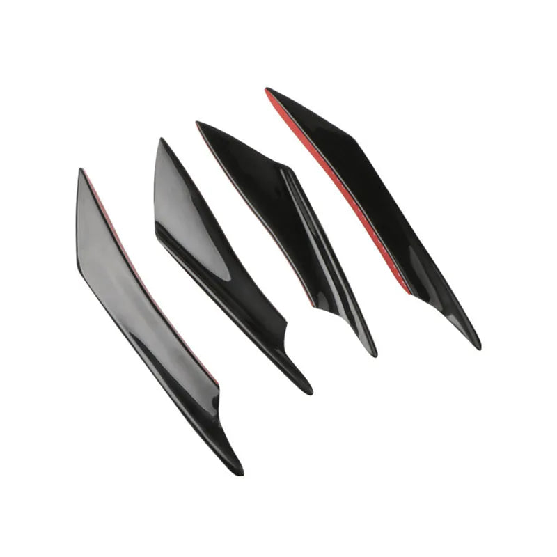 Carbon fibre pattern bumper blade spoiler for automotive front bumper installation