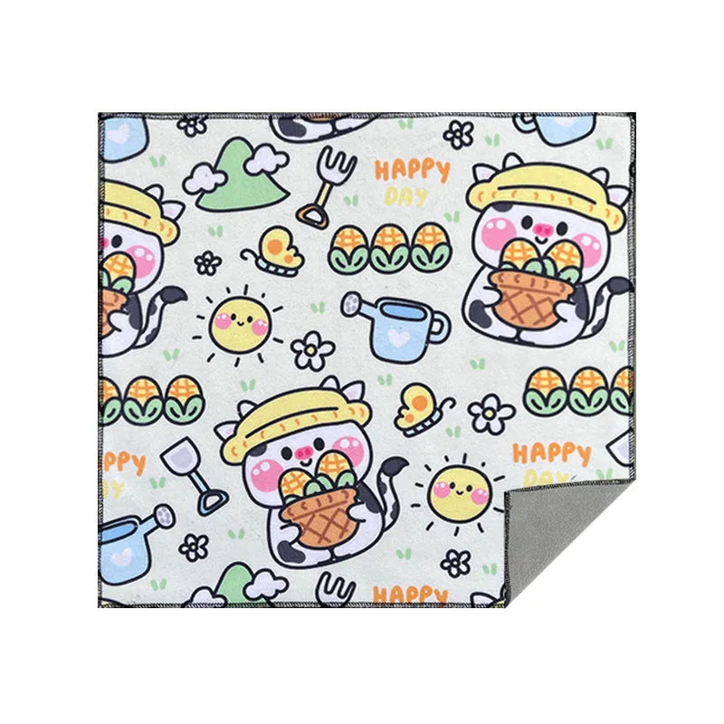Cartoon printed cat cosmetic bag in nylon material showing Blue Puppy design with 55cm dimensions