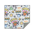 Cartoon printed cat cosmetic bag in nylon material showing Blue Puppy design with 55cm dimensions