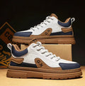 Summer platform casual sneakers with thick rubber sole, black and white colour options, height-increasing design