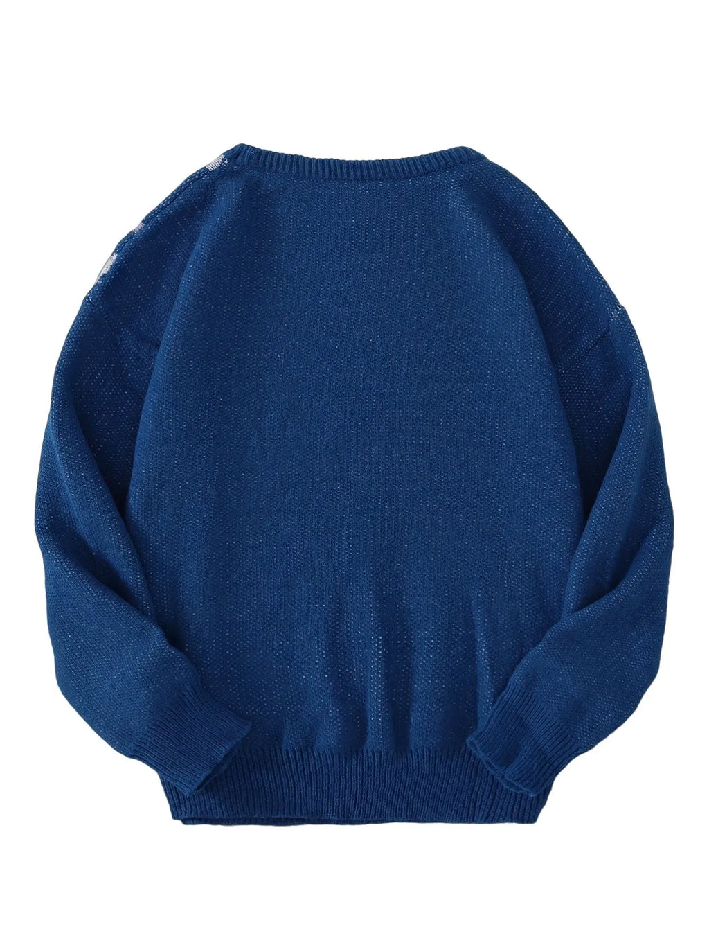 Men's loose fit modal and rabbit fur pullover sweater in black and gray colour