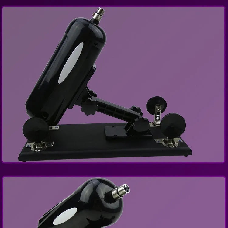 Bobb women's automatic telescopic thrusting sex tool in purple colour showing 37cm length