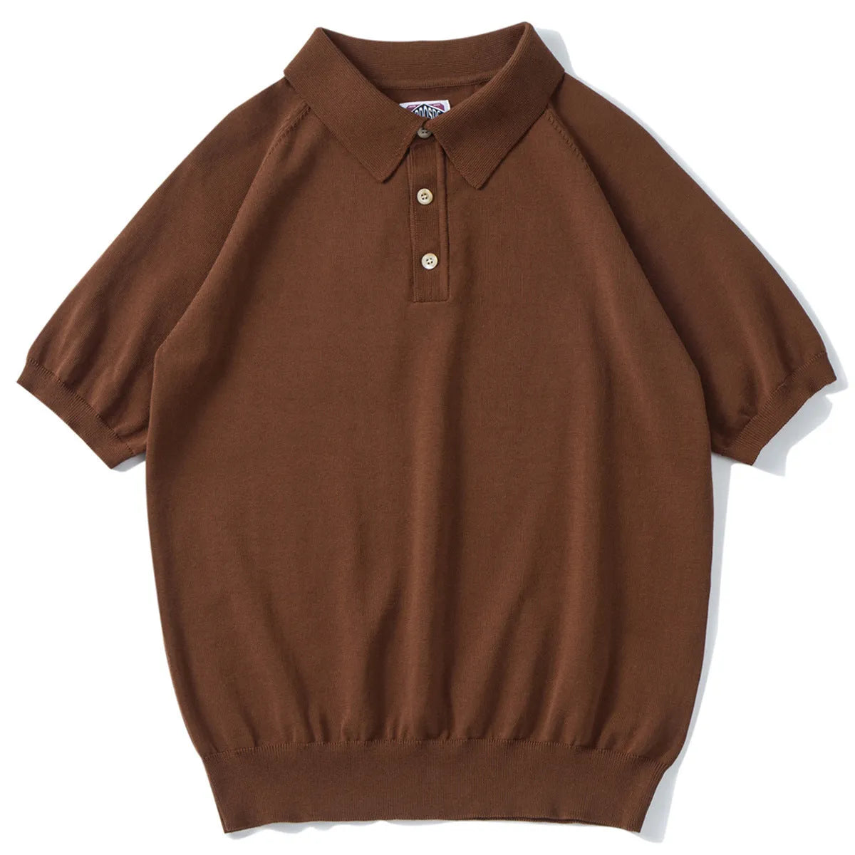 Retro slim fit cotton short-sleeved T-shirt in solid colours for summer leisure wear
