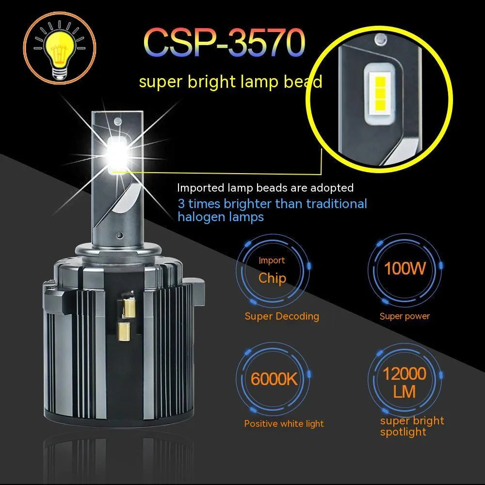 VW Golf 7 LED low beam headlight bulb with aviation aluminium housing