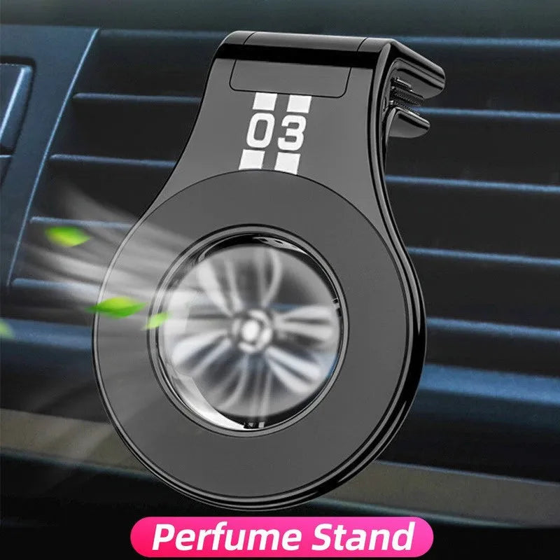 Magnetic car phone holder with fragrance slices attached to car air vent