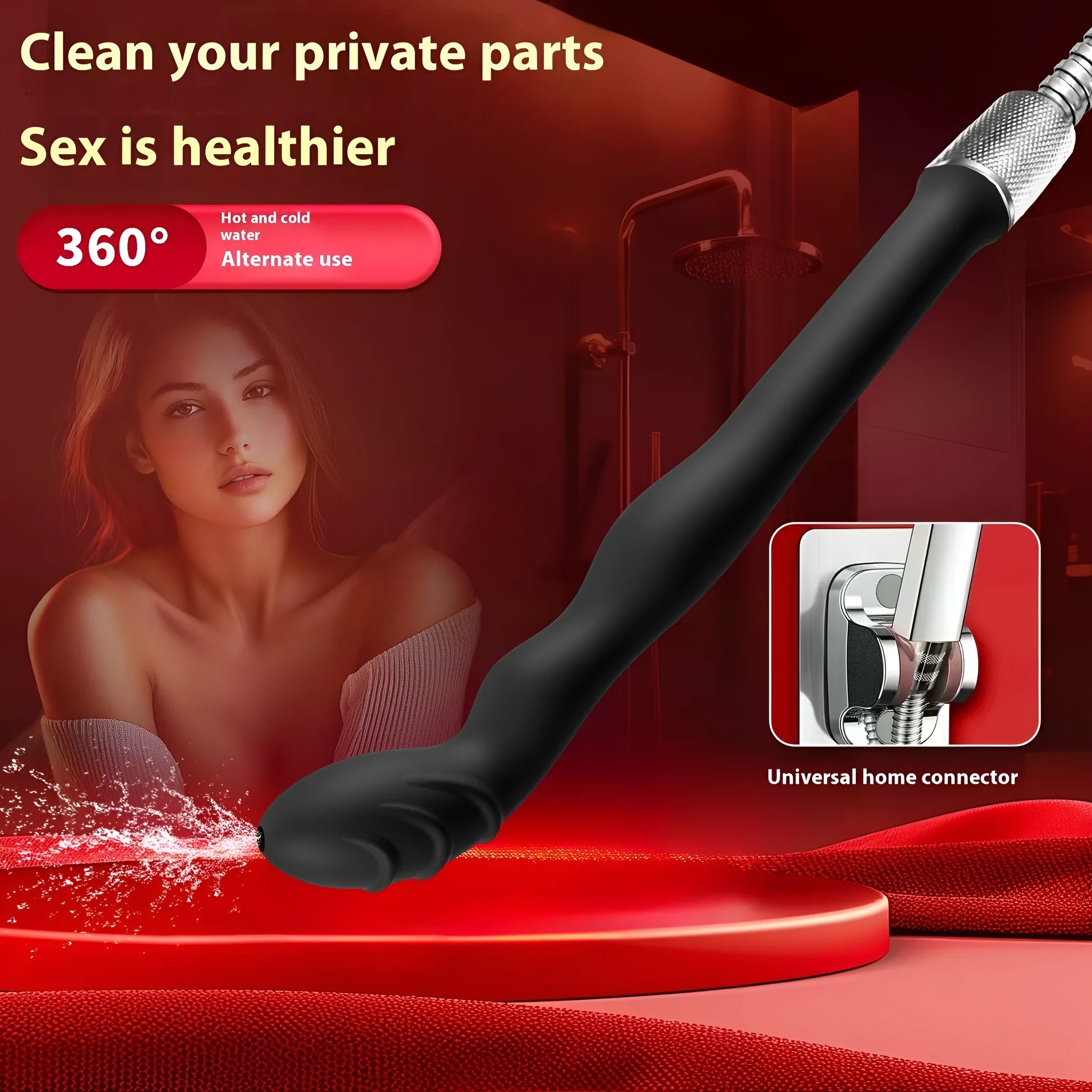 Black silicone sausage filler hosepipe flusher for back court cleaning in large and small size options