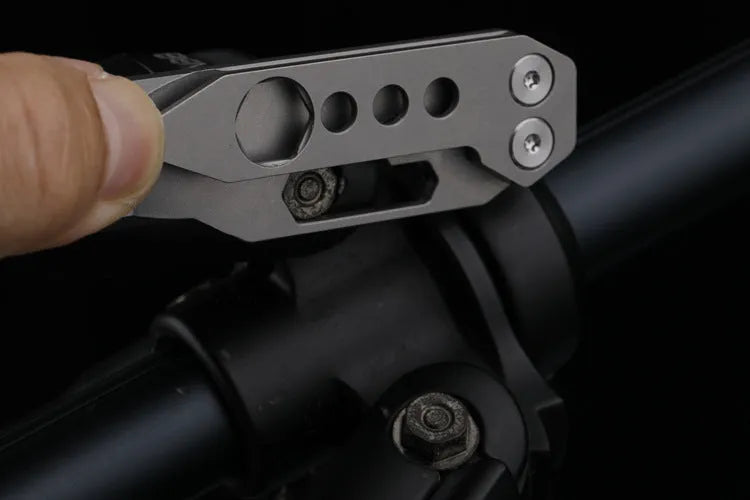 Titanium alloy TC4 multi-function crowbar with screwdriver and bottle opener, stone wash finish, compact EDC tool