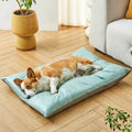 Cool summer cat nest sleeping mat pet bed in Blue, size L, on a floor