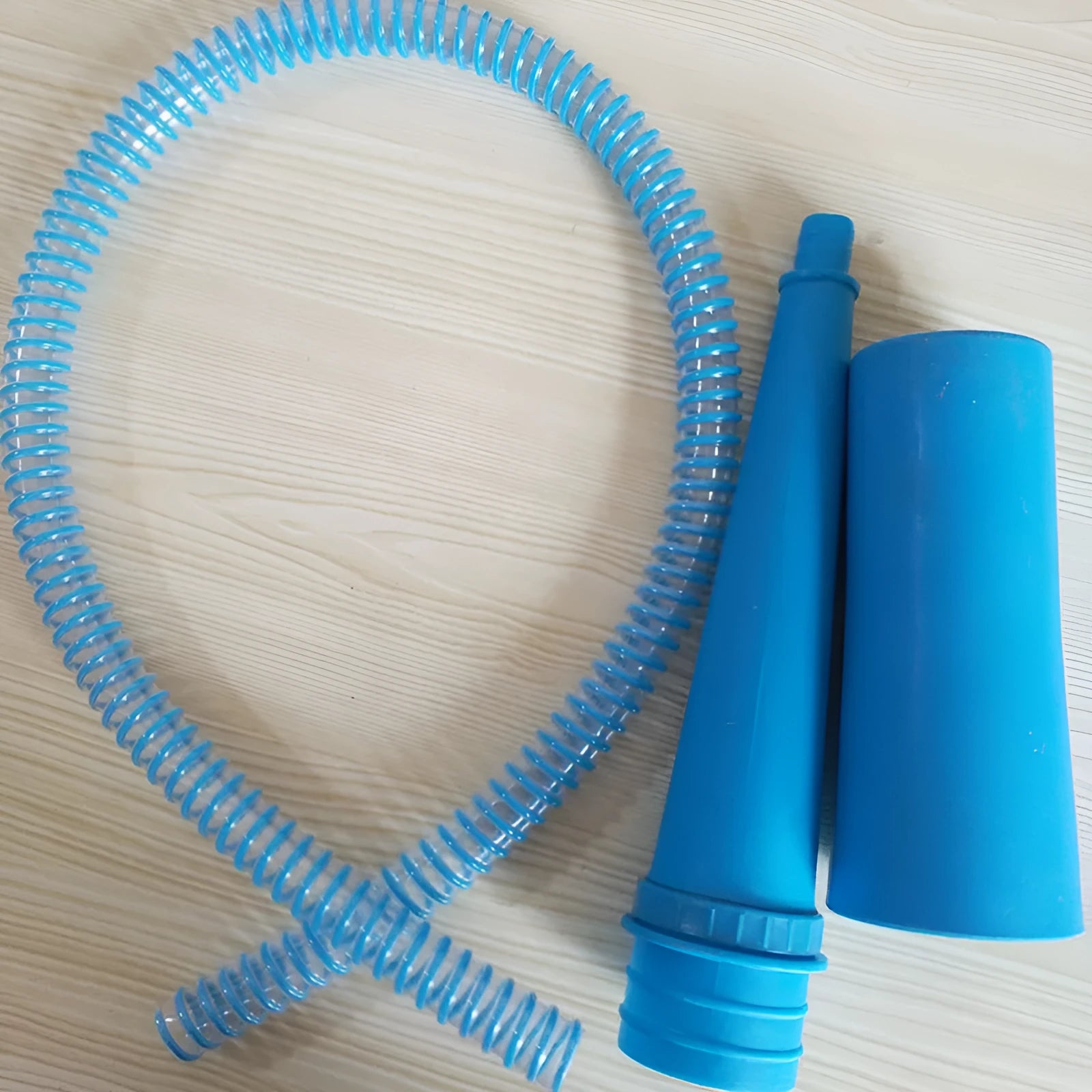 Blue 114cm suction pipe vacuum attachment with round head for washing machine dust cleaning