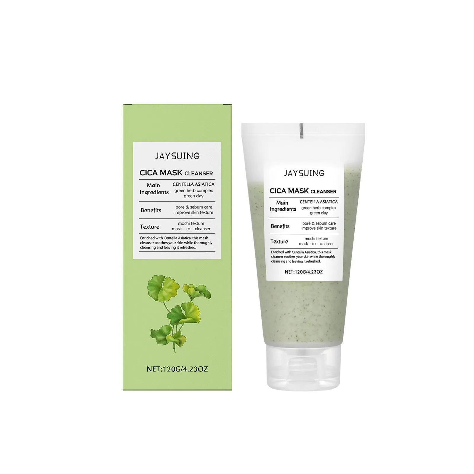 Centella Asiatica soothing facial cleanser 120g tube with botanical extracts for sensitive skin