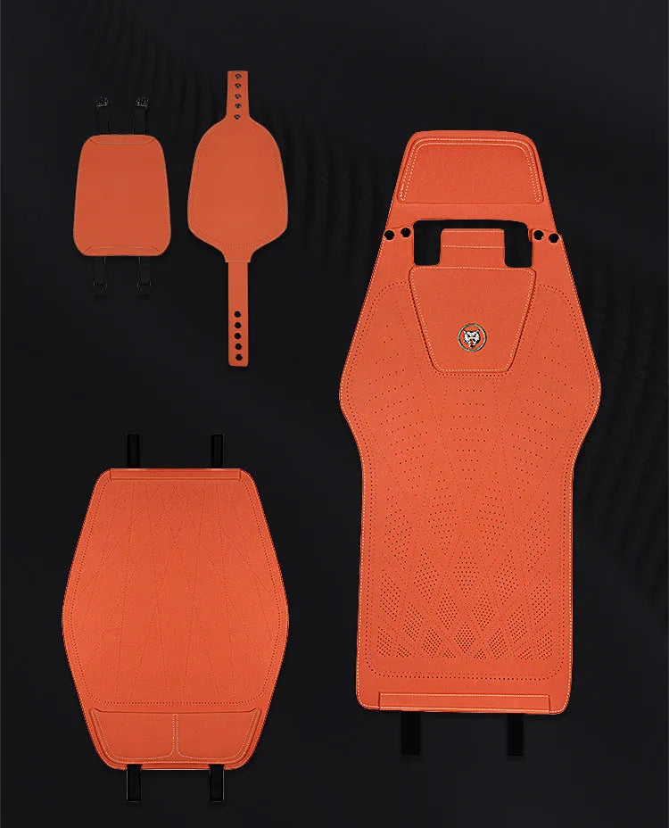 Tailored leather ultra thin car seat cover in fur material showing gradient hole design