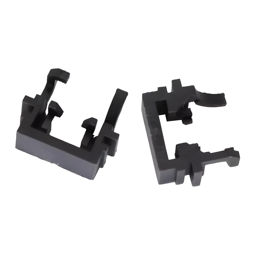 Black plastic LED headlight bulb holder bracket for Ford Focus Mondeo Fiesta, dimensions 30.7x10x26mm.