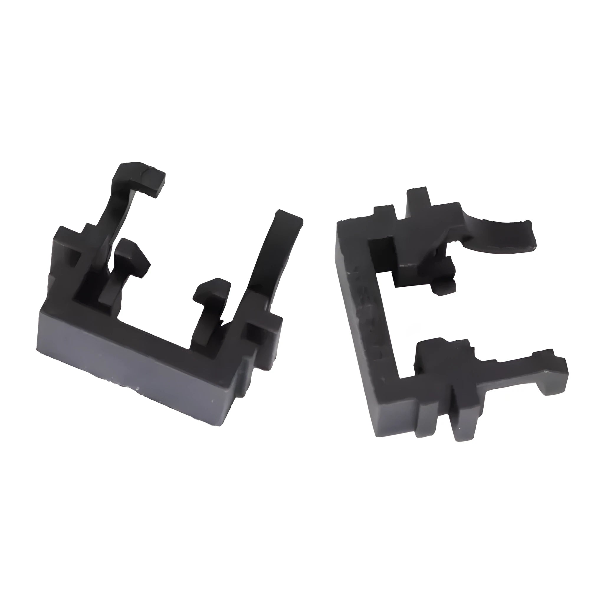 Black plastic LED headlight bulb holder bracket for Ford Focus Mondeo Fiesta, dimensions 30.7x10x26mm.