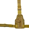 Hanging leg tactical waist plate quick pull plastic holster in black, green, and khaki solid colours
