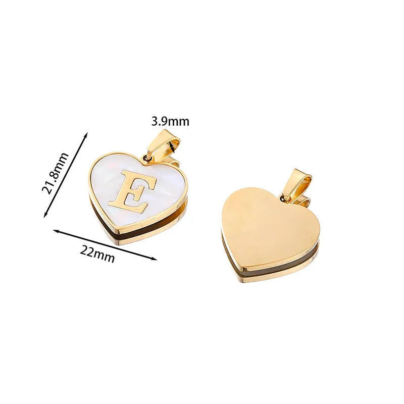 Gold plated heart-shaped necklace with letter personalisation on 45cm adjustable chain