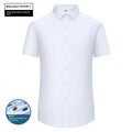 Men's bamboo fibre business shirt in slim fit with square collar, available in solid colours